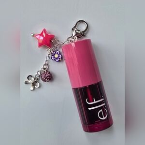 e.l.f. Pink Lip Balm with Charm Keychain NEW